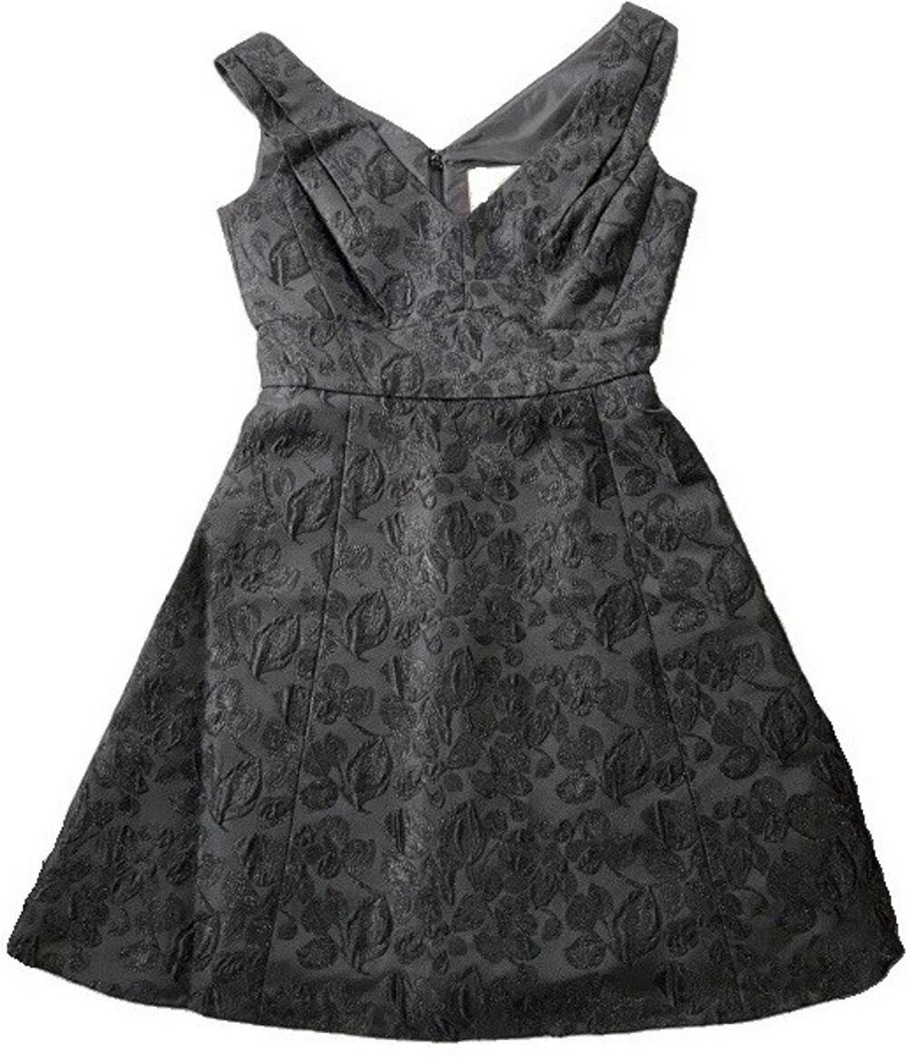 NWT Kate Spade Black Metallic Sz 10 Dashing Beauty Fit & Flare Dress HOCO Party